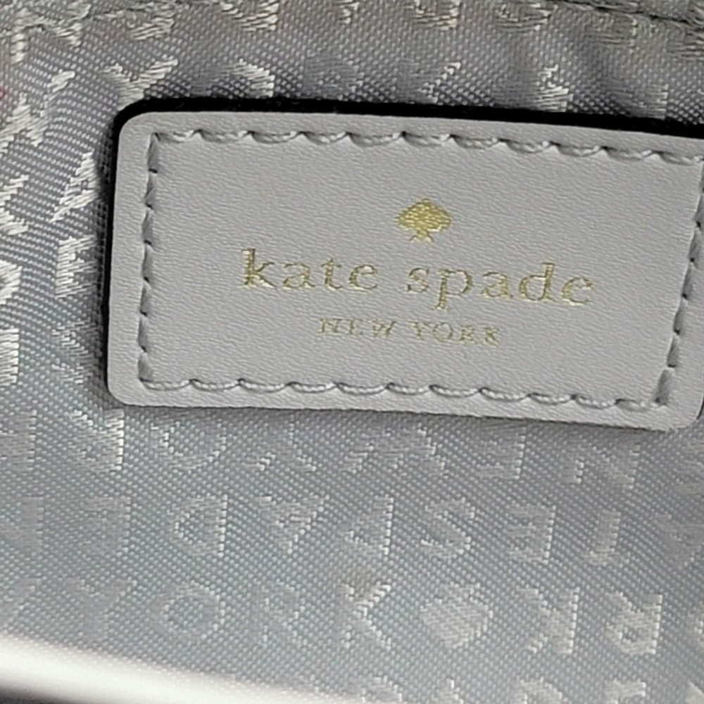 KATE SPADE Laurel Way Greer Crossbody Shoulder Bag Gray Leather Crossbody Strap - Picture 8 of 12